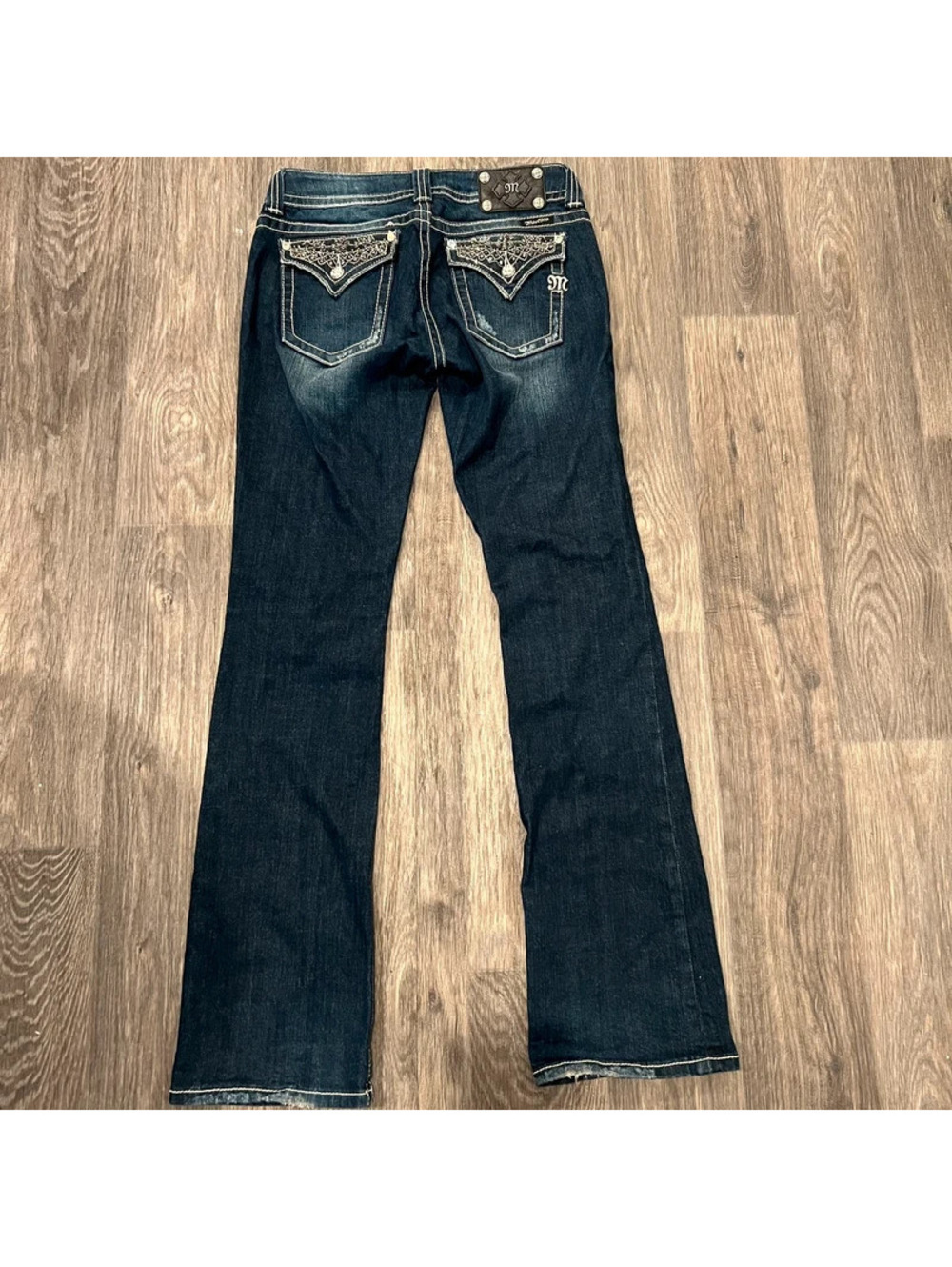 miss me bootcut flare embellished jeans dark wash size 30